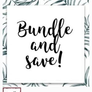 15% off 2 or more items
20-25% off 3 or more items